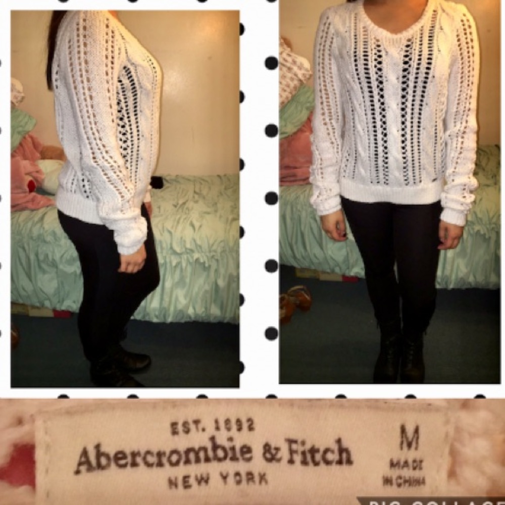 White Abercrombie & Fitch Sweater
